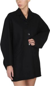 Courrèges Single-Breasted Coats Zwart Dames