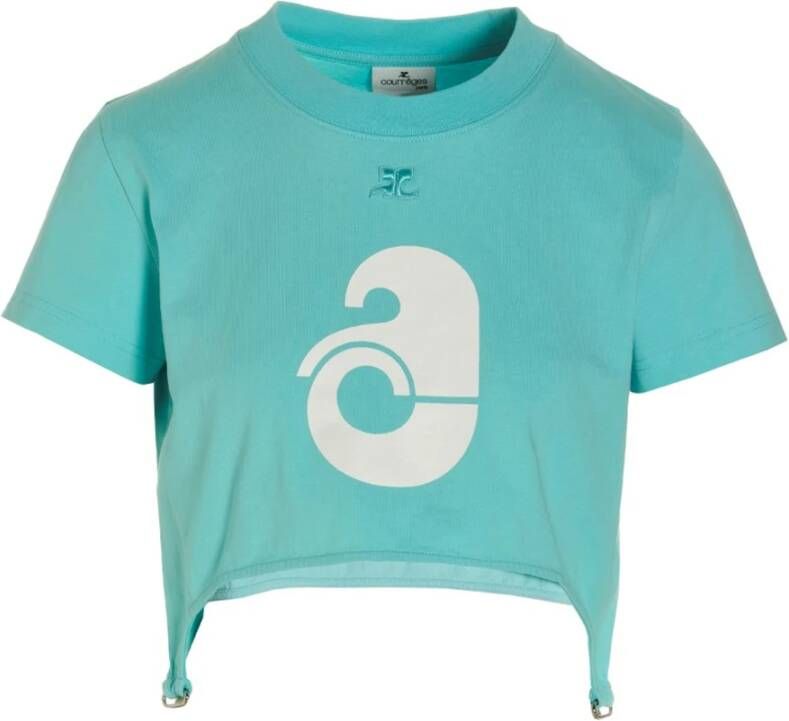 Courrèges T-Shirts Blauw Dames