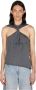 Courrèges Twist Logo Tank Top Grijs Heren - Thumbnail 1