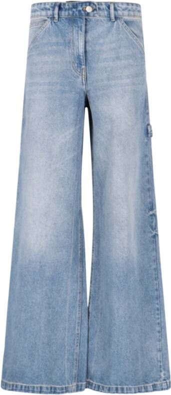 Courrèges Hoge Taille Baggy Denim Jeans Blue Dames
