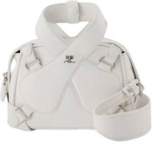 Courrèges X Loop Baguette Bag in White Leather Wit Dames