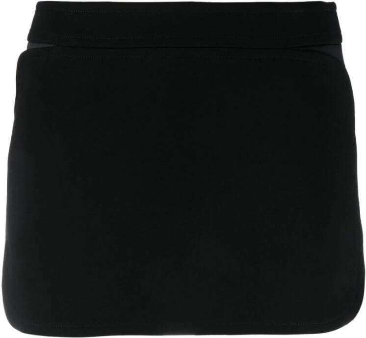 Courrèges Zwarte rok met contrastpanelen Zwart Dames