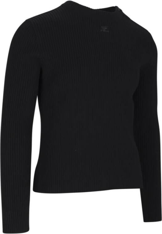 Courrèges Zwarte Sweaters voor Mannen Zwart Heren