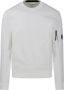 C.P. Company Diagonaal Verhoogde Ronde Hals Sweatshirt in Wit White Heren - Thumbnail 6