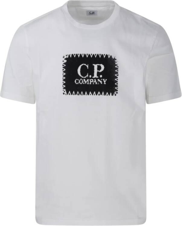 C.P. Company 103 Gauze Wit Logo T-Shirt White Heren