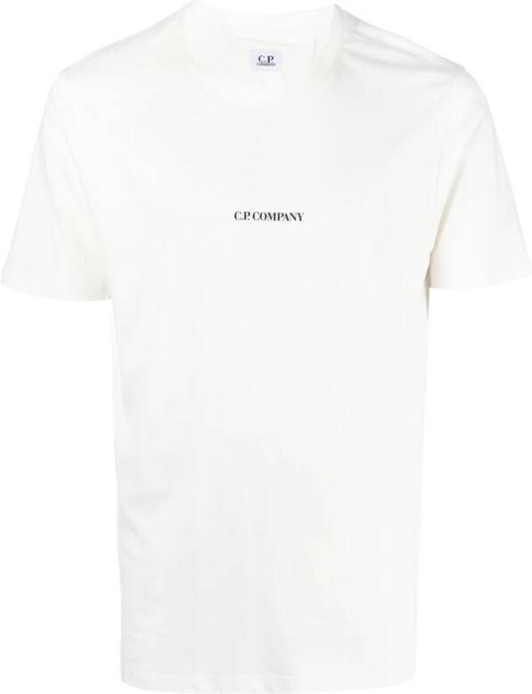 C.P. Company 30 1 Jersey Reverse Print T-Shirt Wit Heren