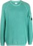 C.P. Company Aqua Groene Katoenen Pullover met Ronde Hals Green Heren - Thumbnail 1