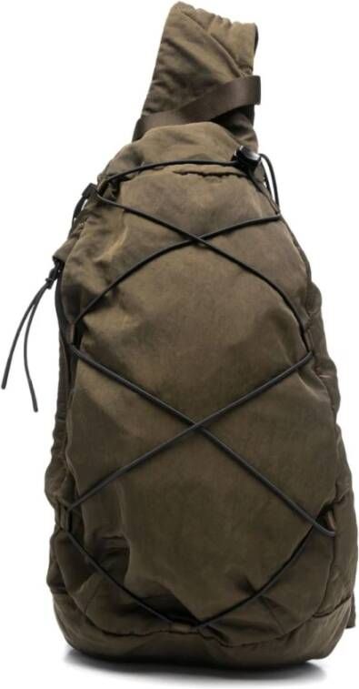C.P. Company Militair Groene Nylon Eén-Schouder Rugzak Green Heren