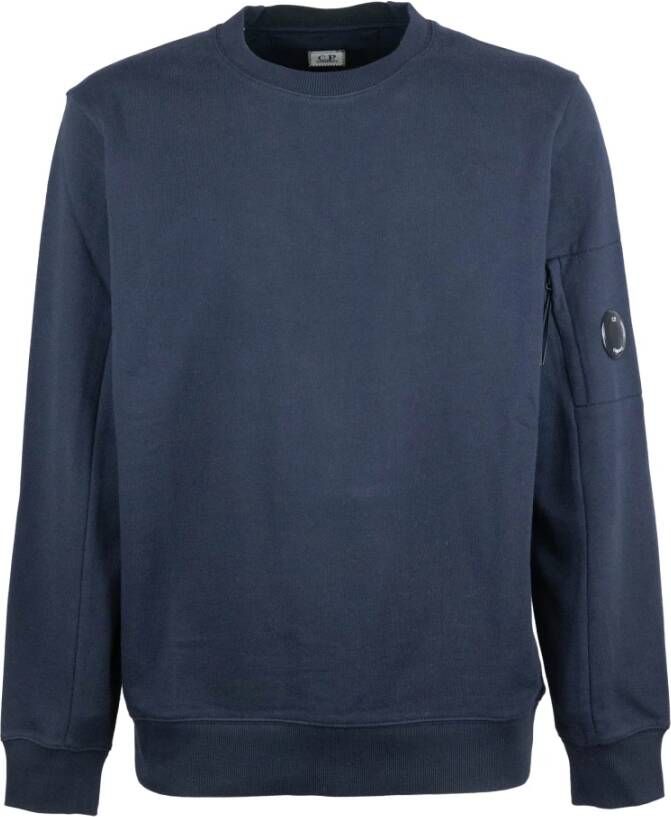 C.P. Company Diagonal Raised Fleece Lens Sweatshirt voor Heren Blauw Heren