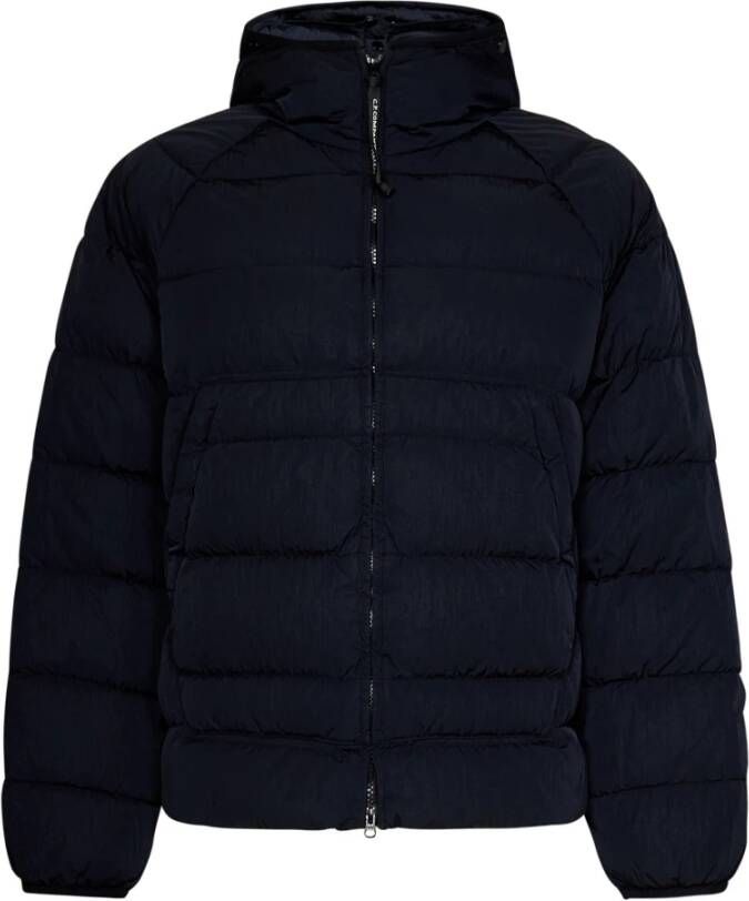 C.P. Company Blauwe Jassen met Afneembaar Goggle Vizier Blauw Heren