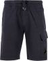 C.P. Company Blauwe Lange Katoenen Shorts met Verstelbare Taille Blauw Heren - Thumbnail 1