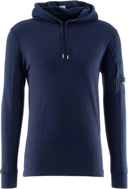 C.P. Company Blauwe lichtgewicht fleece hoodie Blauw Heren