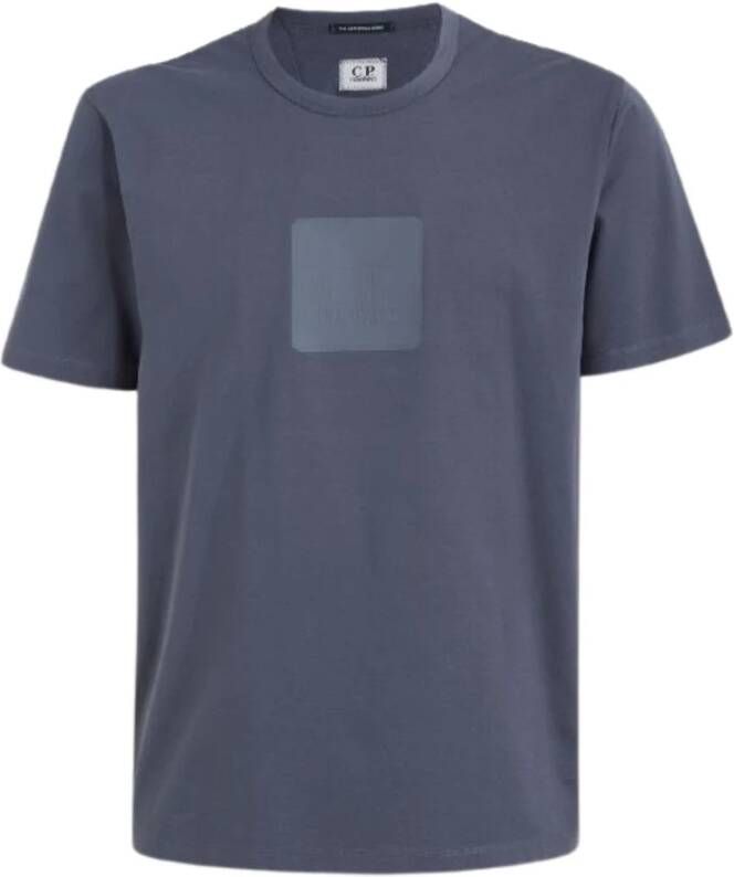 C.P. Company Blauwe Nacht Print T-shirt met Logo Blauw Heren