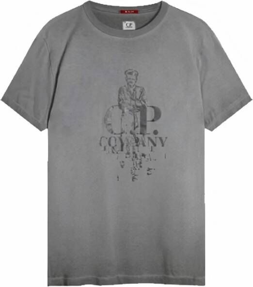 C.P. Company Zeeman Logo Grijze T-shirt Gray Heren