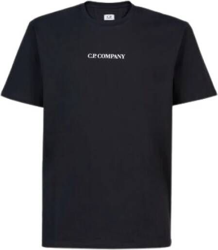 C.P. Company Blurry Logo Korte Mouw T-shirt Zwart Heren