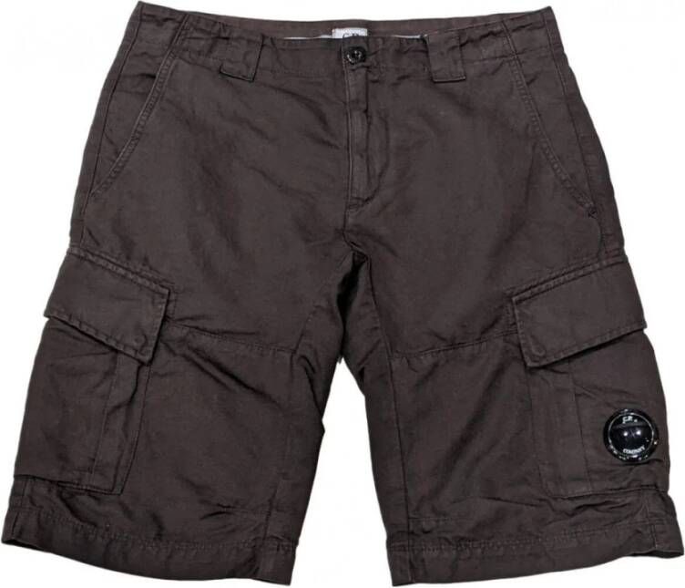 C.P. Company Katoenen Cargo Shorts met Knie Design Black Unisex