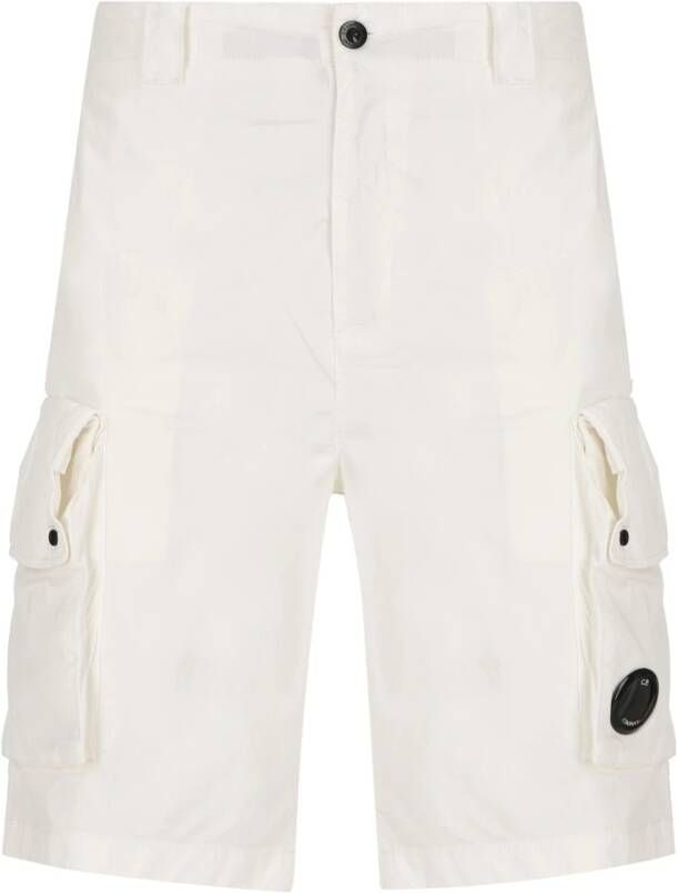 C.P. Company Witte Cargo Shorts White Heren