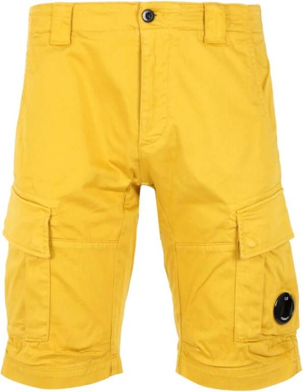 C.P. Company Casual elastische katoenen shorts Yellow Heren