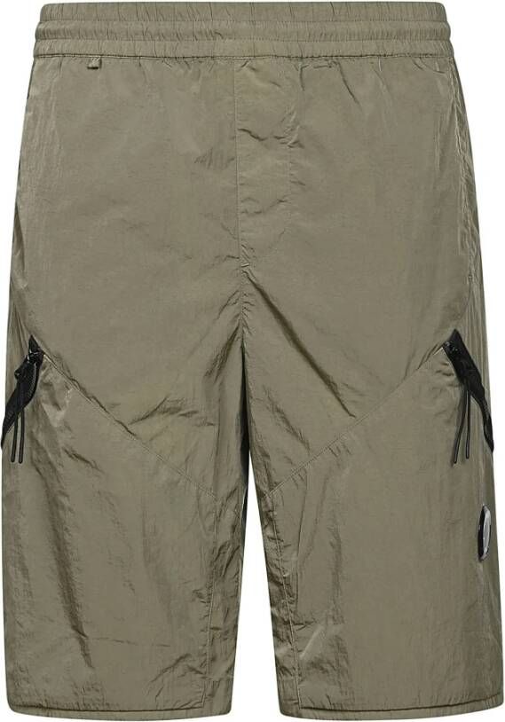 C.P. Company Casual shorts met lens-detail Groen Heren