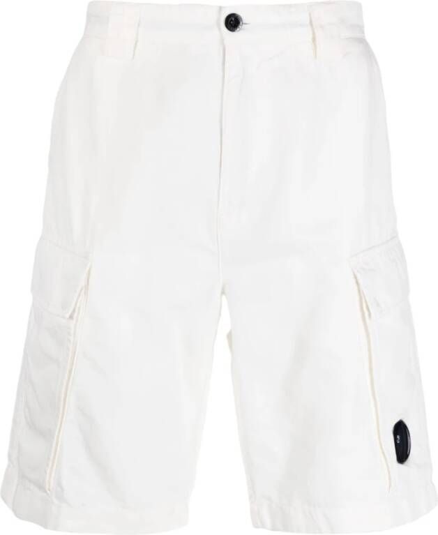 C.P. Company Cargo Bermuda Shorts White Heren