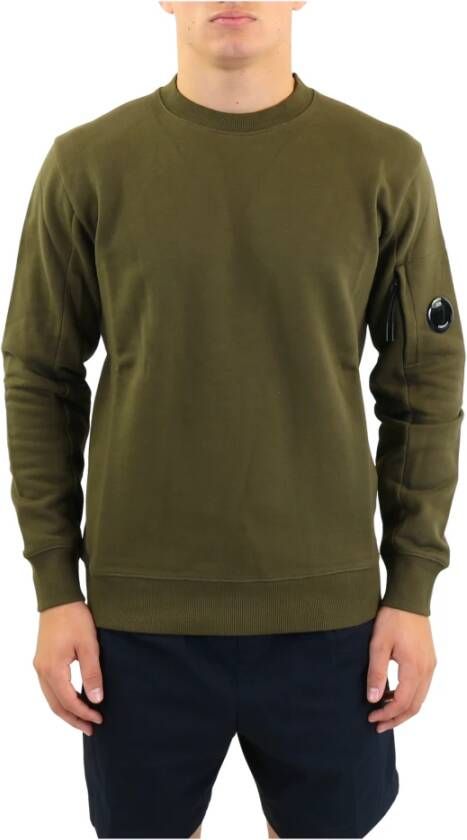 C.P. Company Militair Groene Diagonal Raised Fleece Sweatshirt Groen Heren