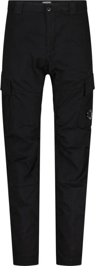 C.P. Company Comfortabele Katoenen Tapered Broek Zwart Heren