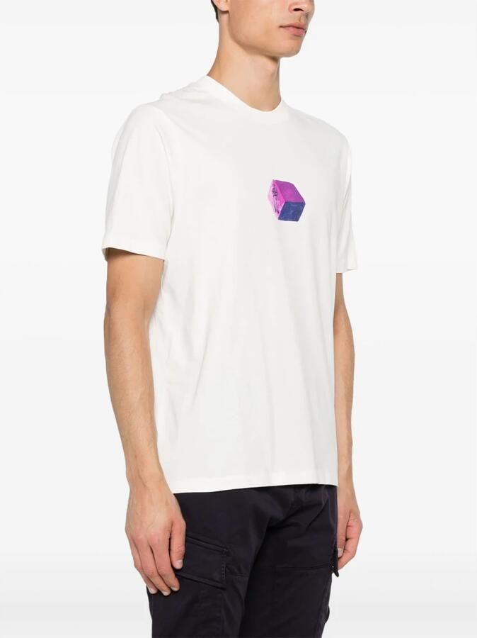 C.P. Company 30 1 Jersey Logo Graphics T-Shirt White Heren - Foto 3