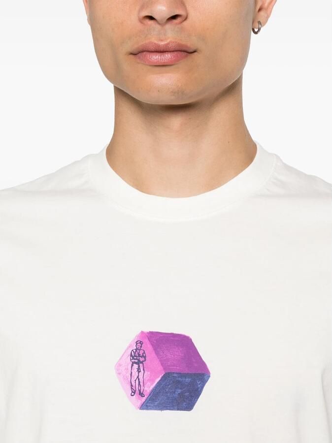 C.P. Company 30 1 Jersey Logo Graphics T-Shirt White Heren - Foto 4