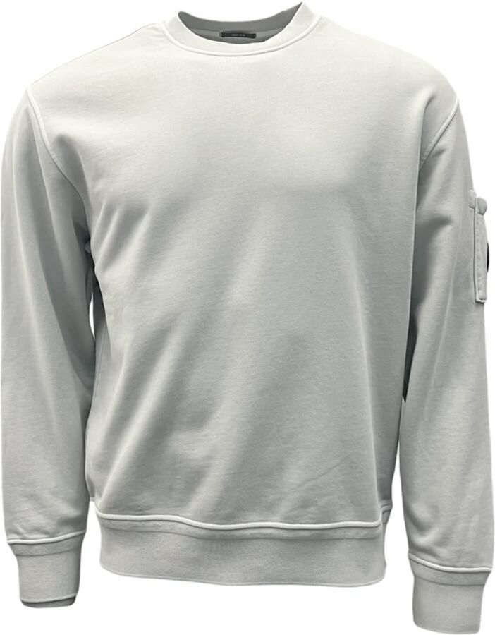 C.P. Company Blauwe Diagonale Sweatshirt met Rundhals White Heren