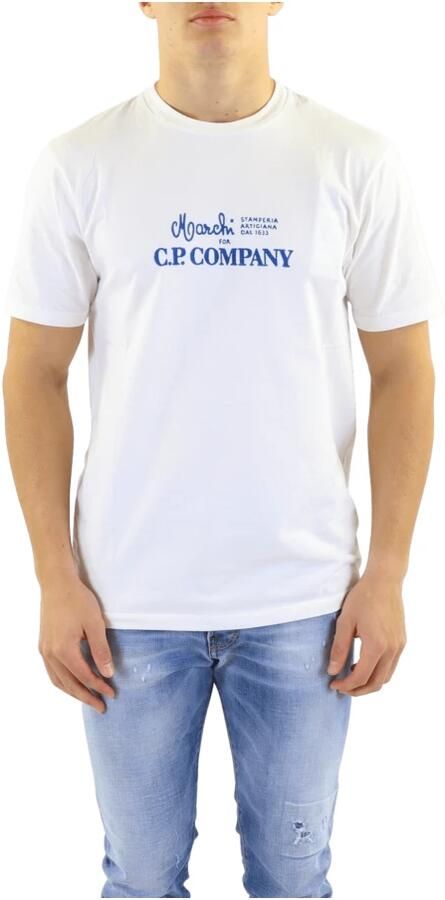 C.P. Company Heren T-shirt met korte mouwen Upgrade je garderobe White Heren - Foto 3