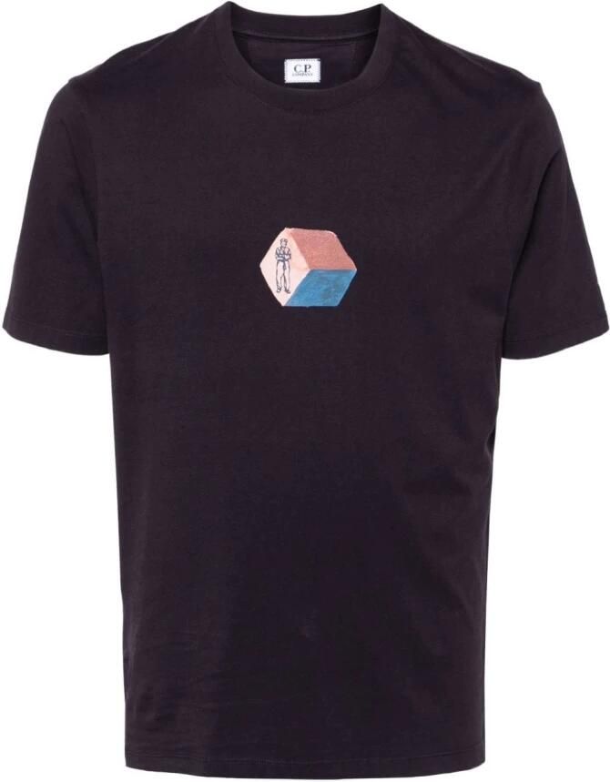 C.P. Company Korte Mouw Grafische Print T-shirt Blue Heren - Foto 5
