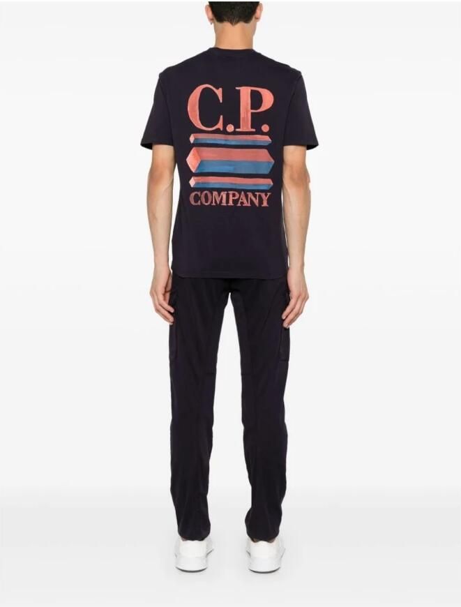 C.P. Company Korte Mouw Grafische Print T-shirt Blue Heren - Foto 4