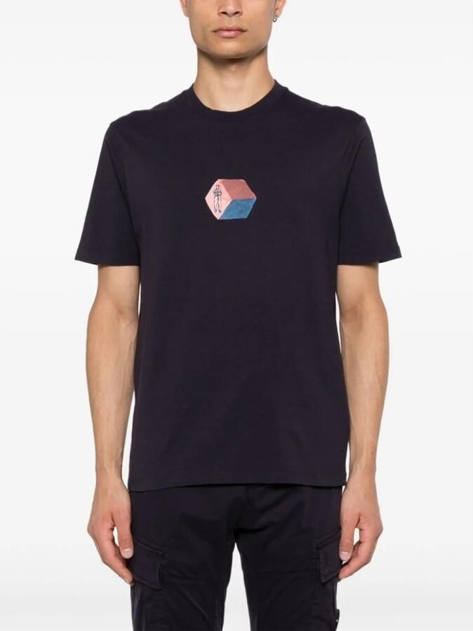 C.P. Company Korte Mouw Grafische Print T-shirt Blue Heren - Foto 3