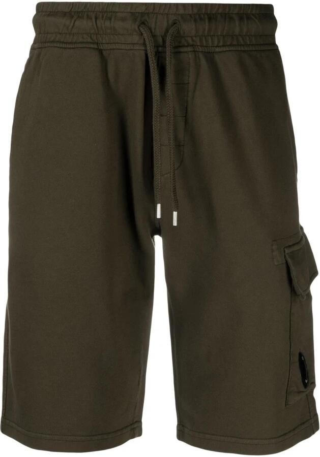 C.P. Company Lichte Fleece Shorts in Groen Green Heren