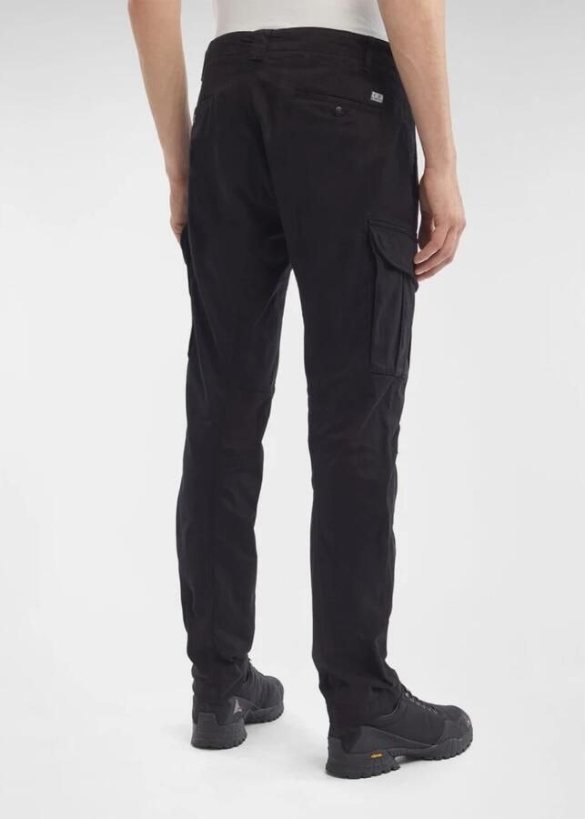 C.P. Company Satin Stretch Cargo Broek Ergonomische Pasvorm Black Heren - Foto 2