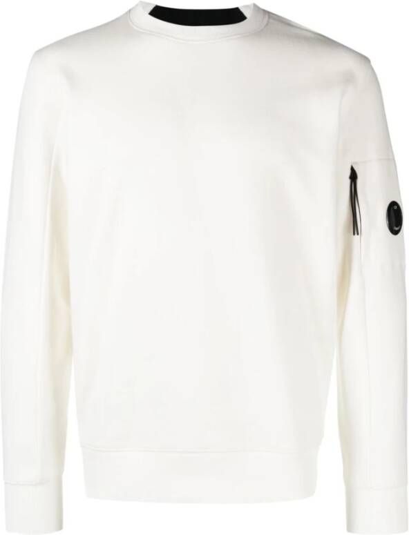 C.P. Company Diagonaal Verhoogd Achterlogo Sweatshirt Wit White Heren