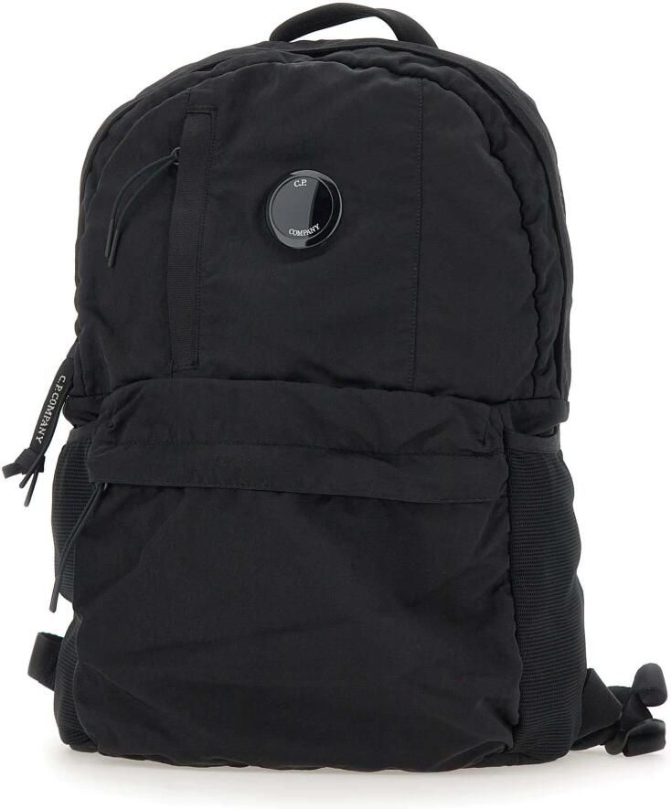 C.P. Company Zwarte rugzak met handtekeningbrildetail Black Heren