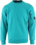 C.P. Company Diagonaal Relief Sweatshirt met Ronde Hals Blue Heren - Thumbnail 1