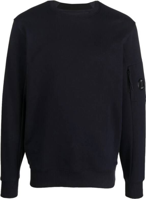 C.P. Company Diagonal Raised Fleece Lens Sweatshirt voor Heren Blauw Heren