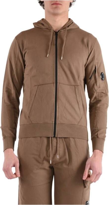 C.P. Company Sweatshirt met rits Brown Heren