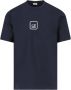 C.P. Company Metropolis Serie Mercerized Jersey Reverse Logo Print T-Shirt Blauw Heren - Thumbnail 1