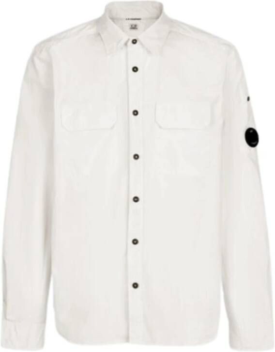 C.P. Company Gabardine Overhemd Upgrade je Casual Garderobe White Heren