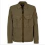 C.P. Company Garment Dyed Overshirt met 2-weg rits Groen Heren - Thumbnail 1