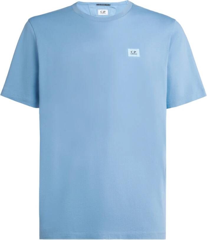 C.P. Company Garment Dyed T-shirt met ronde hals en korte mouwen Blue Heren