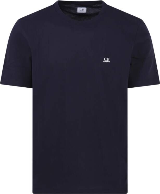 C.P. Company Blauw T-Shirt met Logo Print voor Heren Blauw Heren