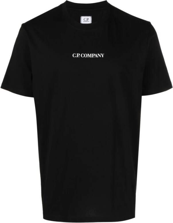 C.P. Company Zwarte T-shirts en Polos voor Heren Zwart Heren