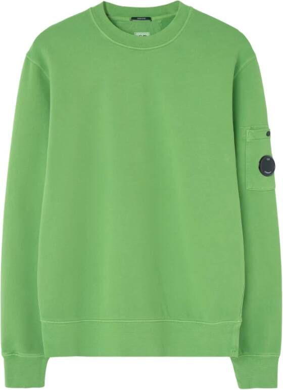 C.P. Company Klassiek Groen Diagonaal Fleece Lens Sweatshirt Green Heren