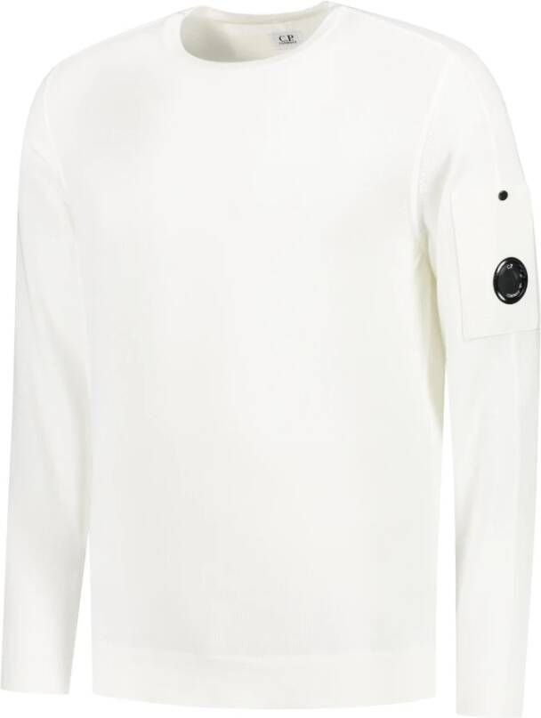 C.P. Company Stijlvolle witte katoenen sweatshirt met Sea Island-stofdetails White Heren