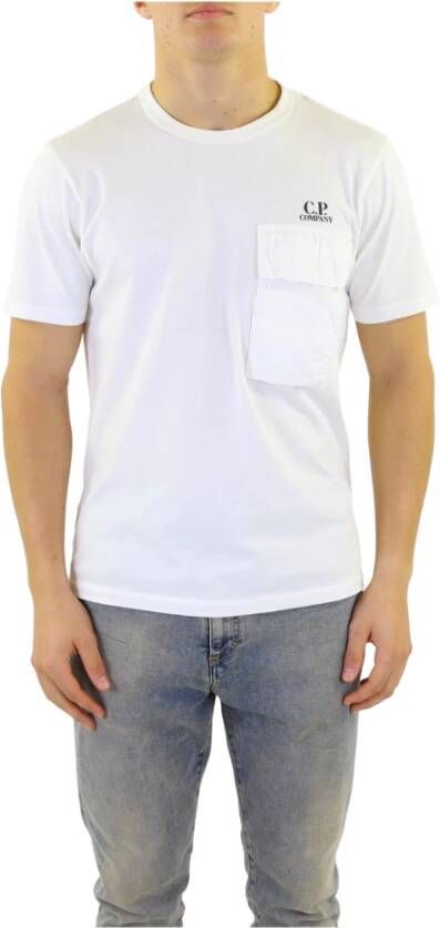 C.P. Company Heren T-Shirt met Korte Mouw Upgrade Jouw Garderobe White Heren
