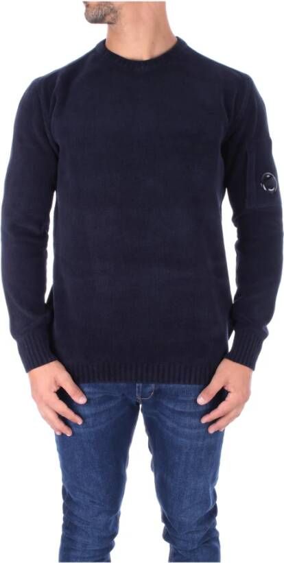 C.P. Company Herenkatoenen sweatshirt met zijlogo en ritssluiting Blauw Heren